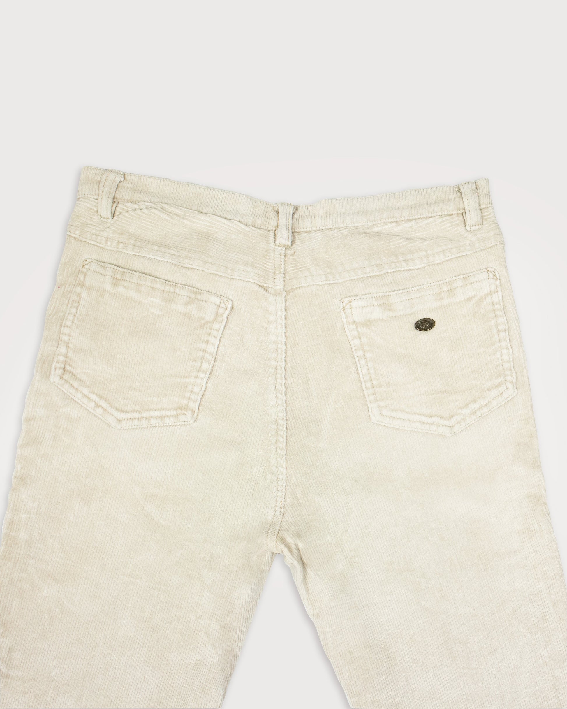 Pantalón pana beige recto