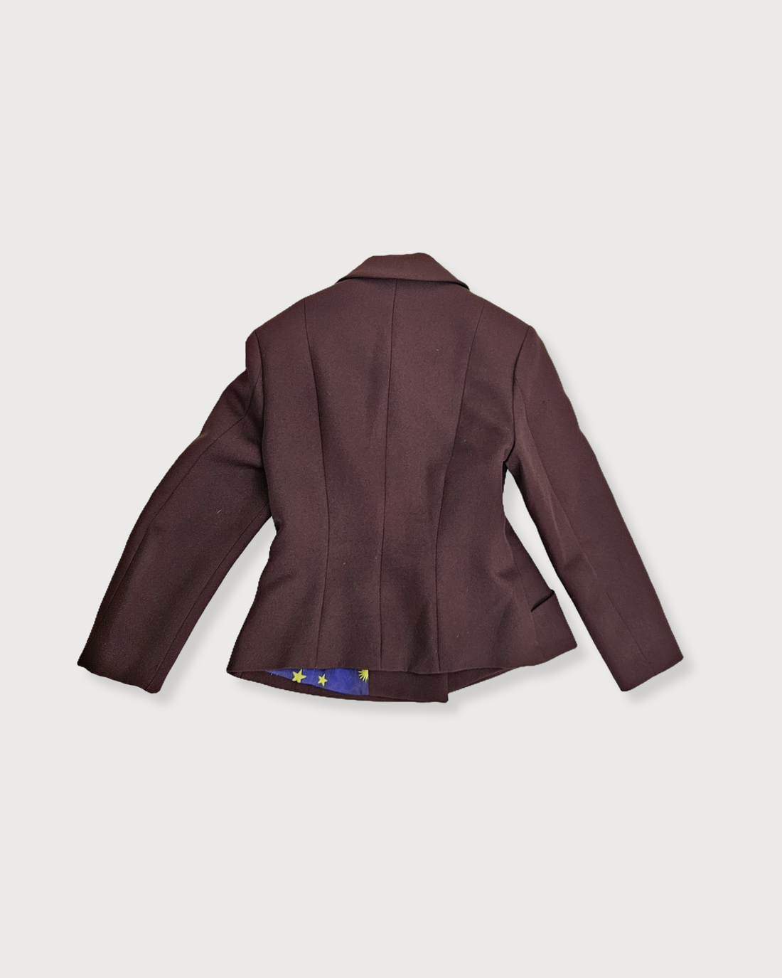 Blazer manga larga marron entallada botones