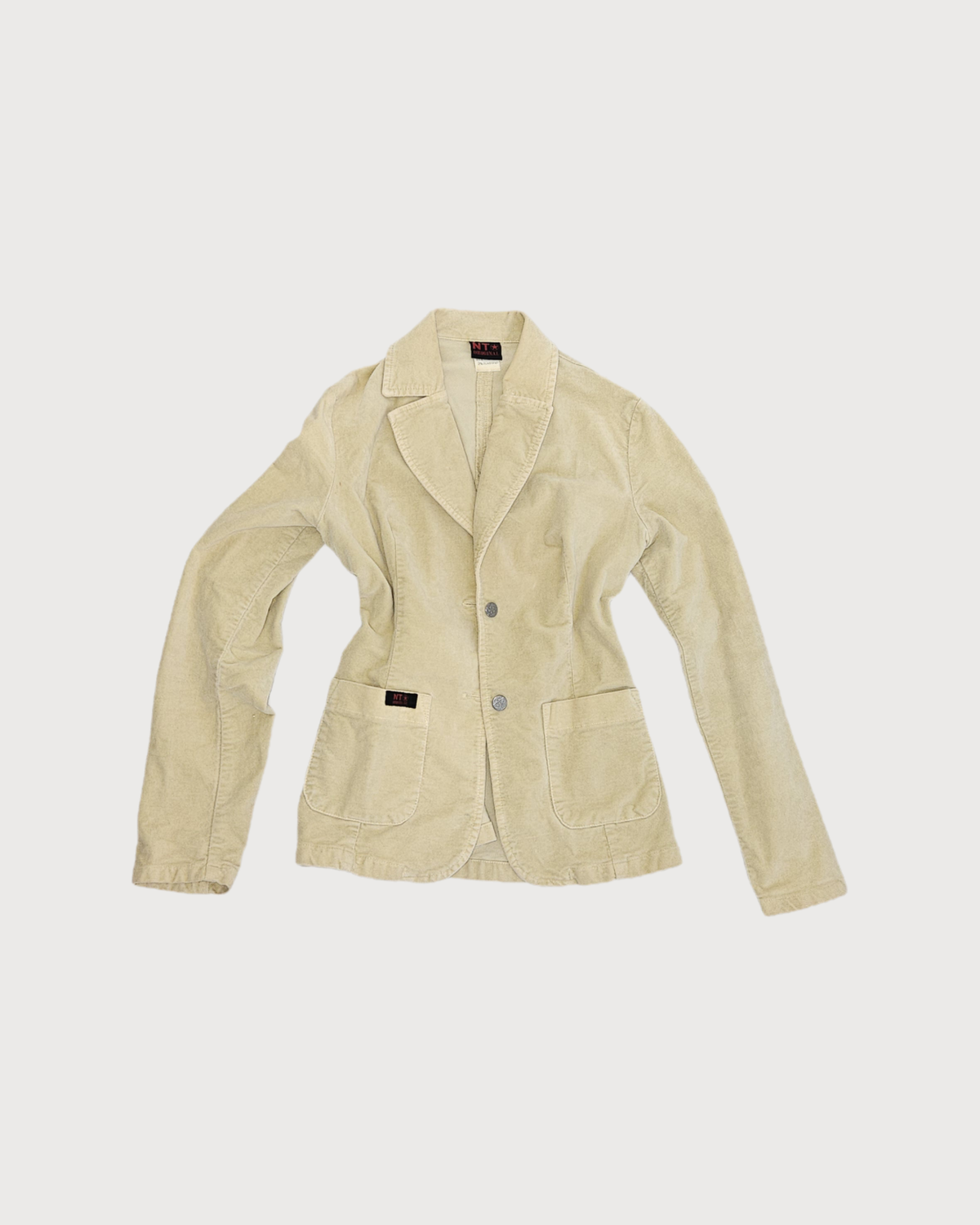 Blazer entallada vainilla botones