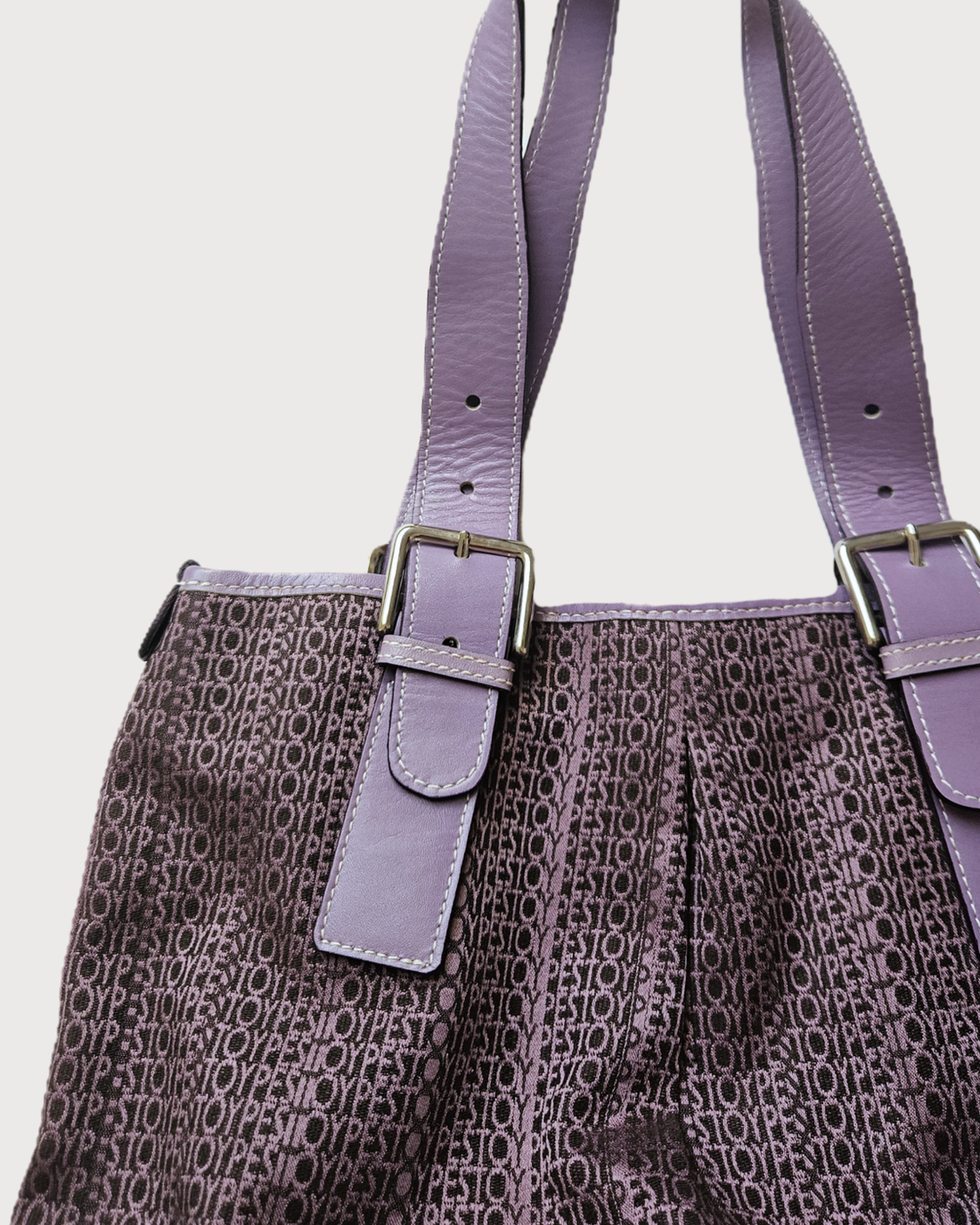 Bolso lila logo asas piel