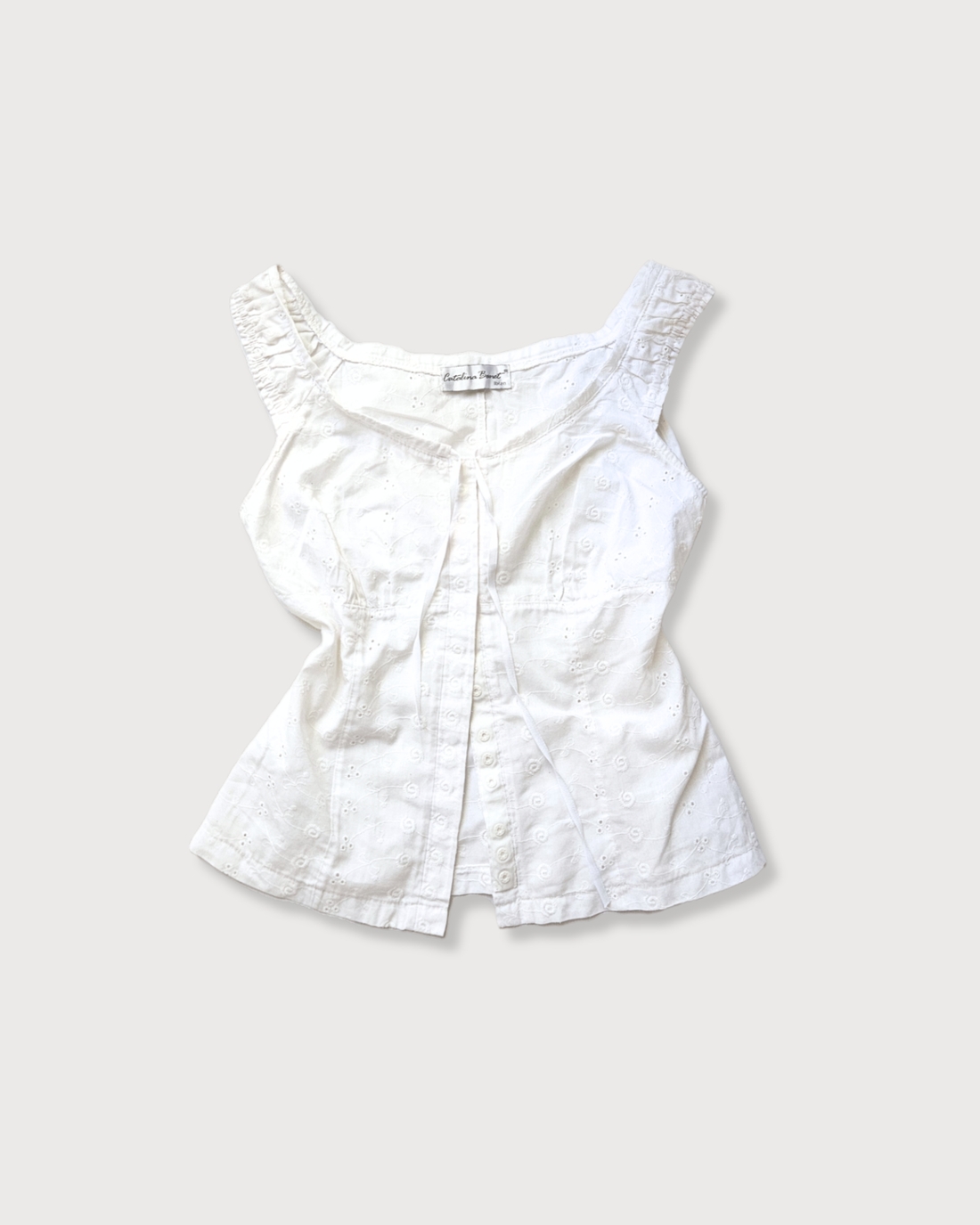 Top blanco bordado tirantes