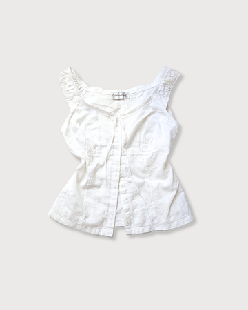 Top blanco bordado tirantes