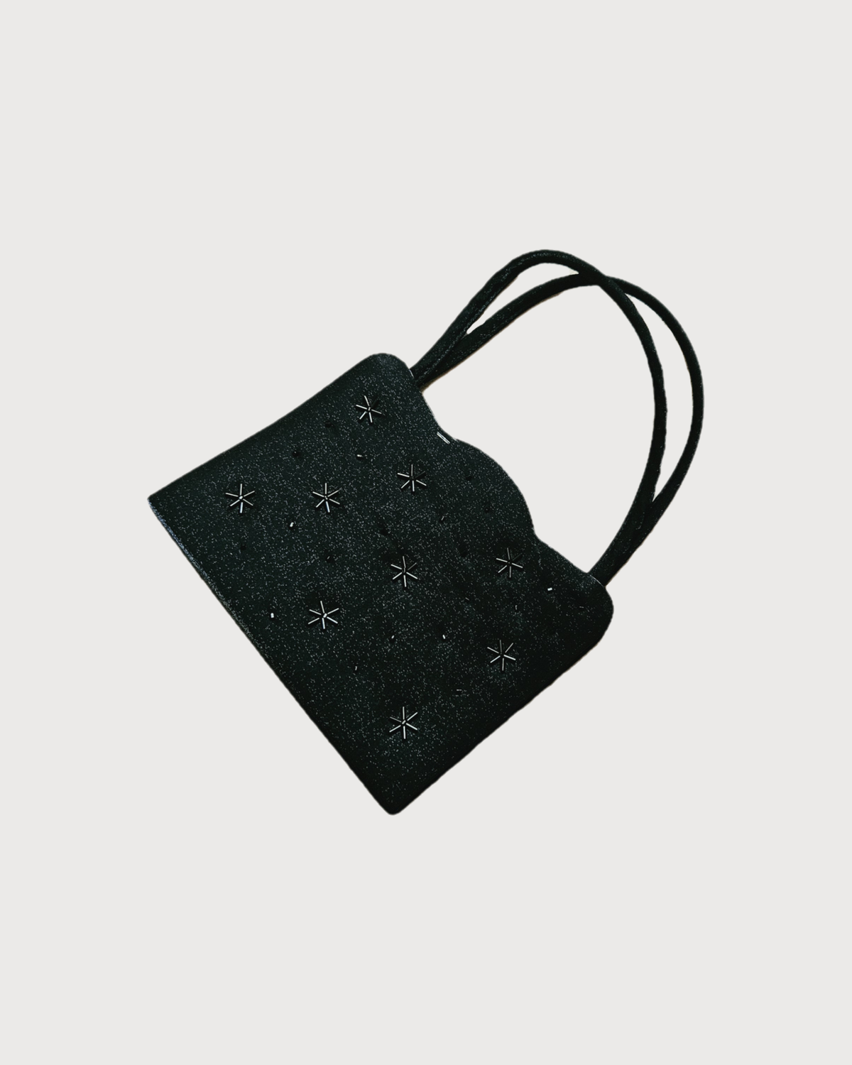 Mini bolso negro fiesta incrustaciones abalorios