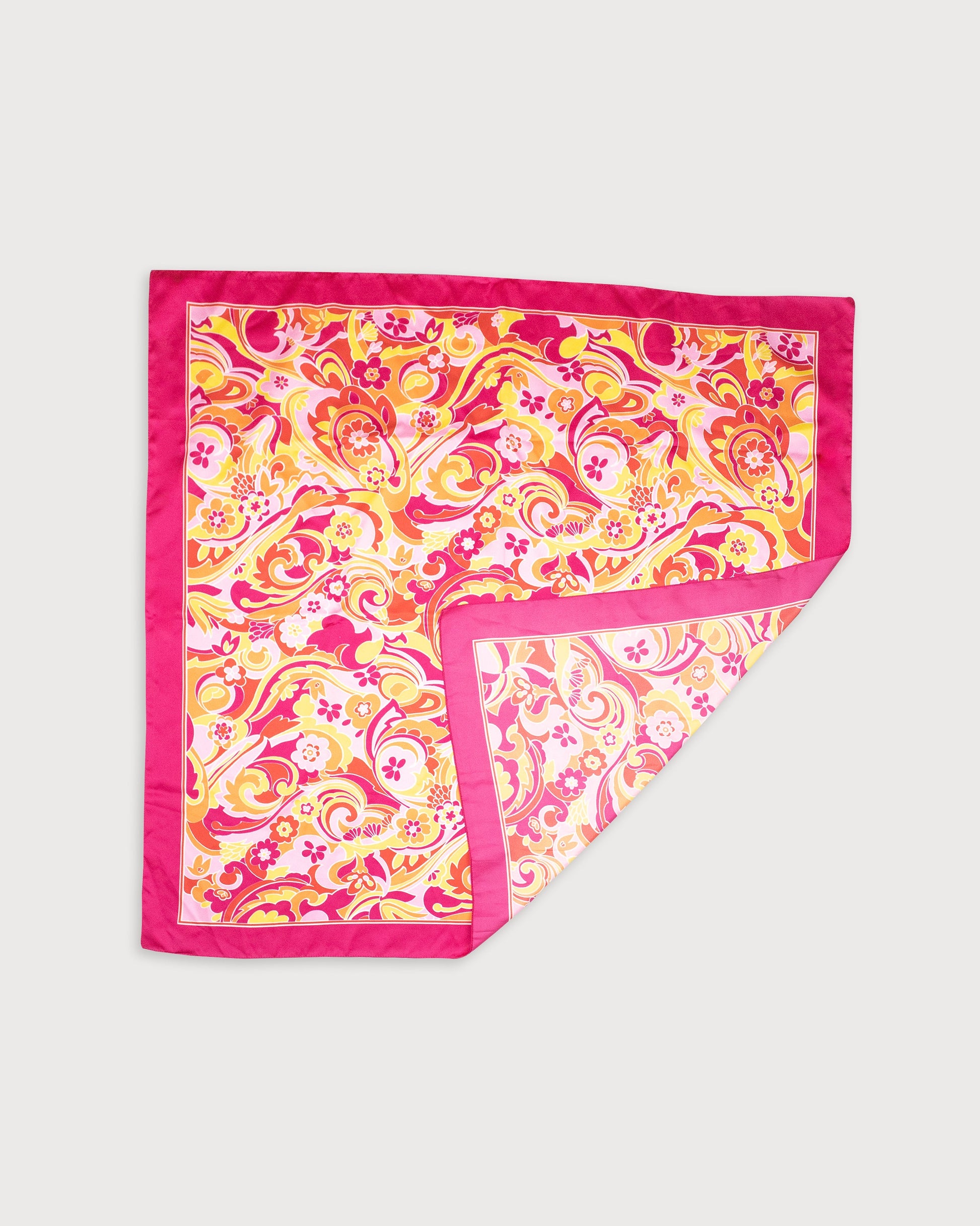 Pañuelo estampado rosa