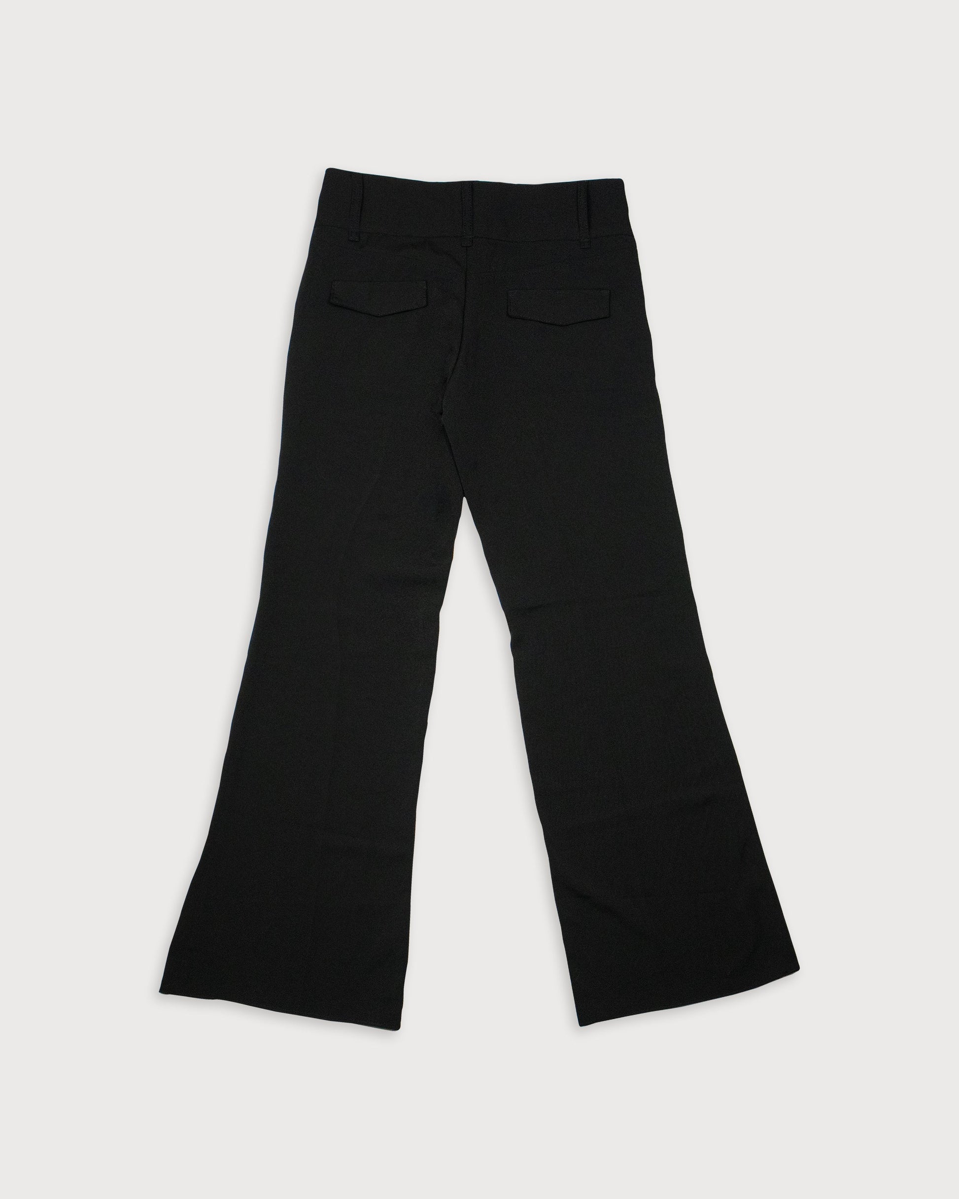 Pantalón negro campana crepe