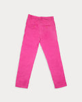 Pantalón rosa recto algodón