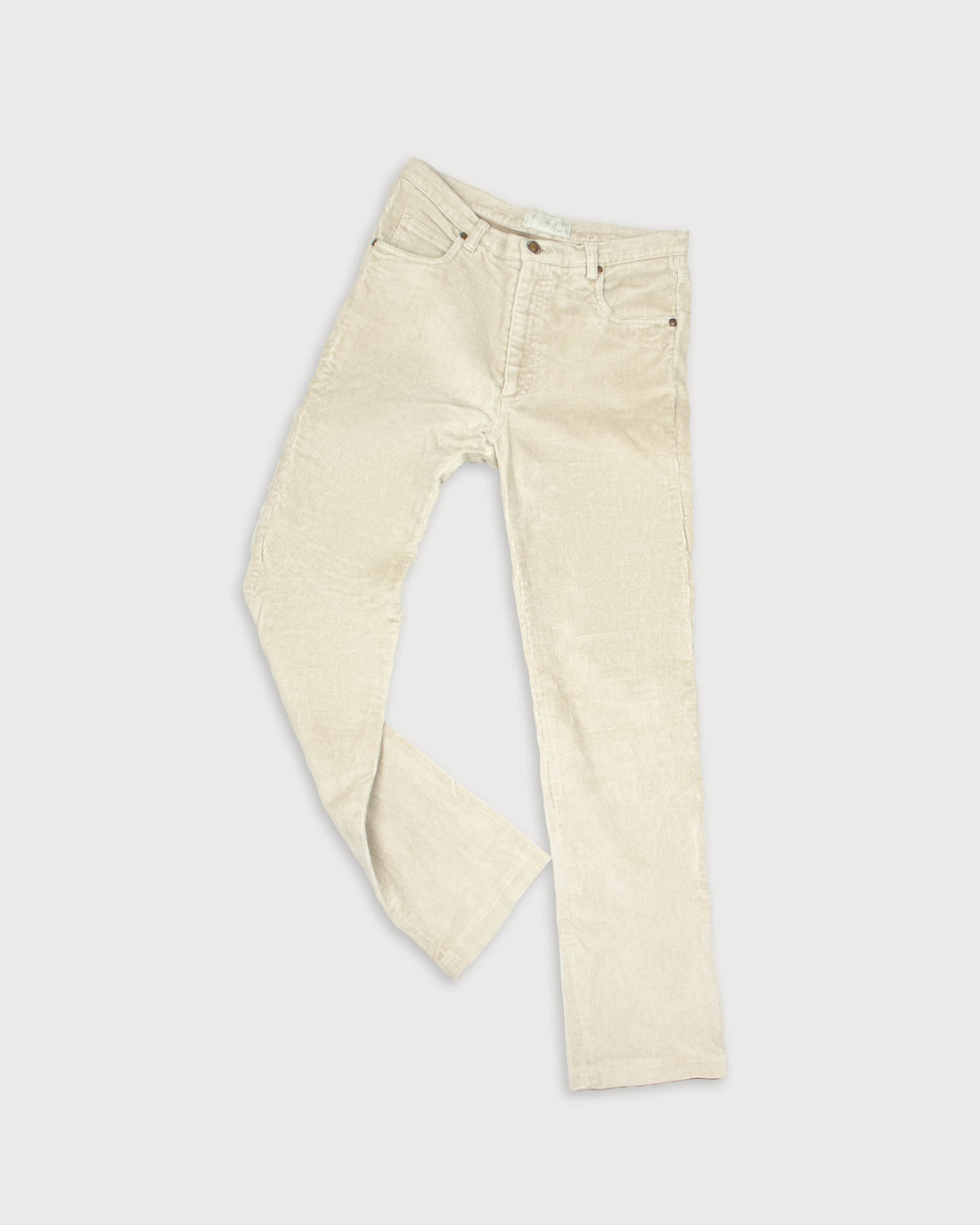 Pantalón pana beige recto