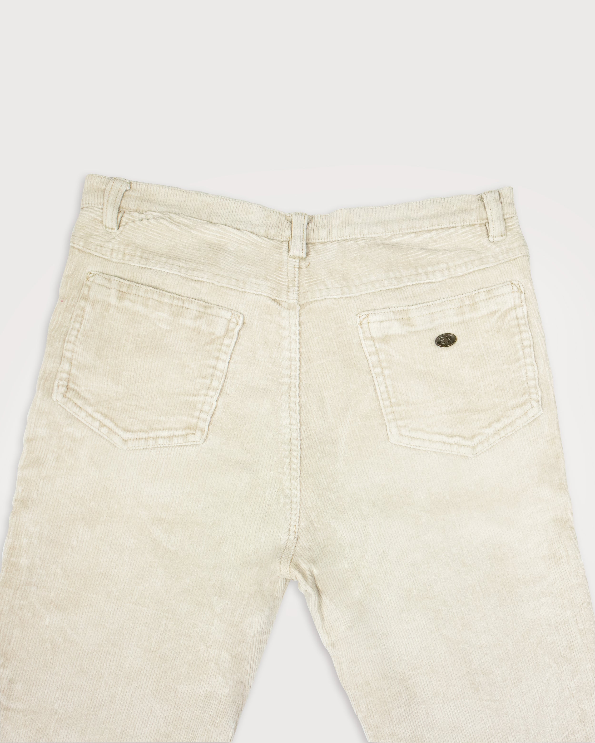 Pantalón pana beige recto