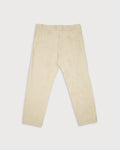 Pantalón traje cropped beige