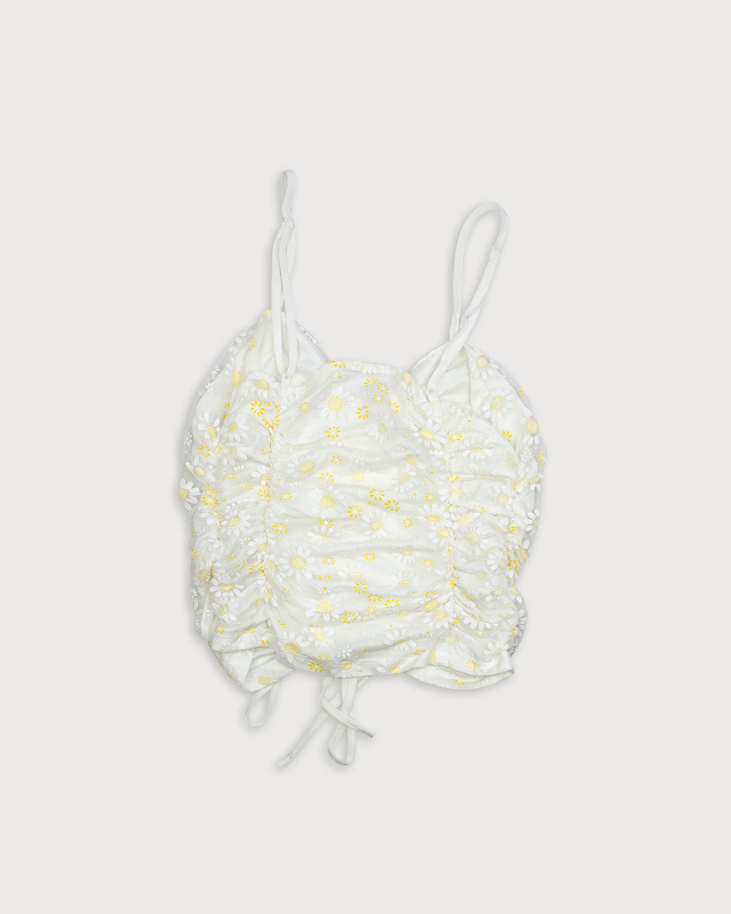 Top tirantes blanco flores