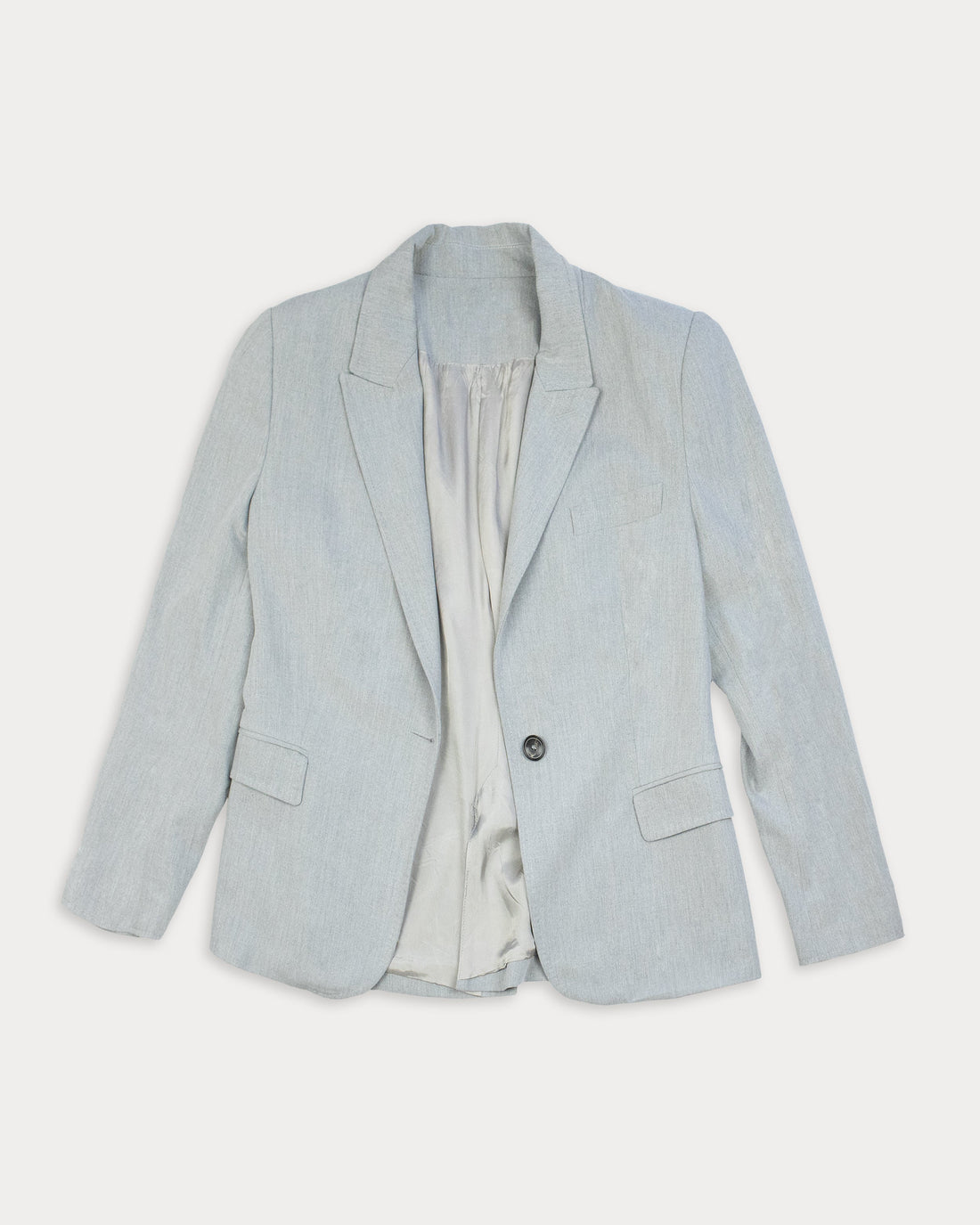 Blazer gris manga larga