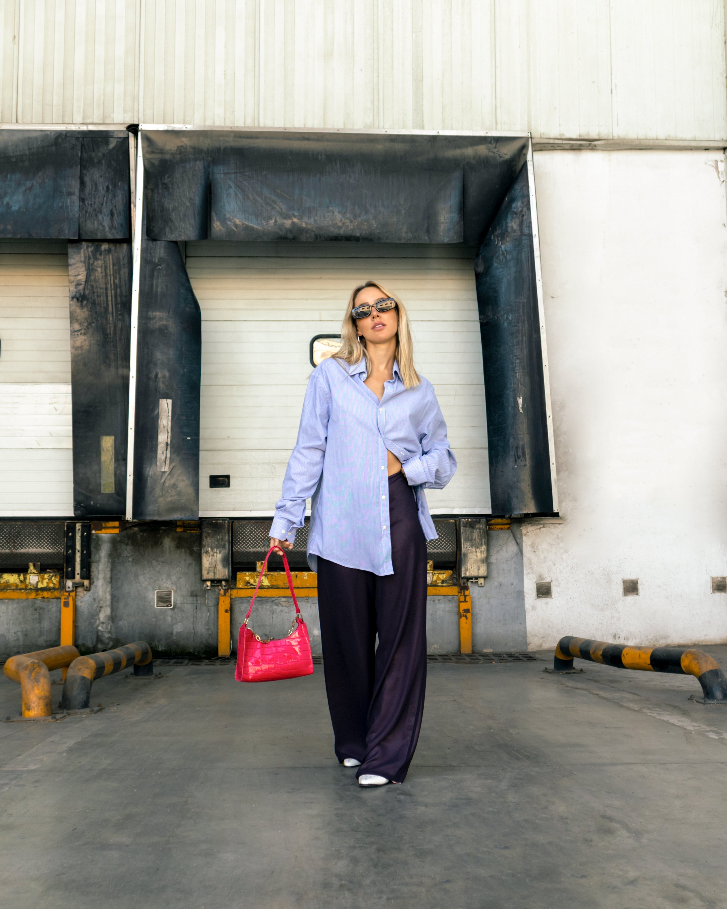 BERRY DISCO PALAZZO PANTS